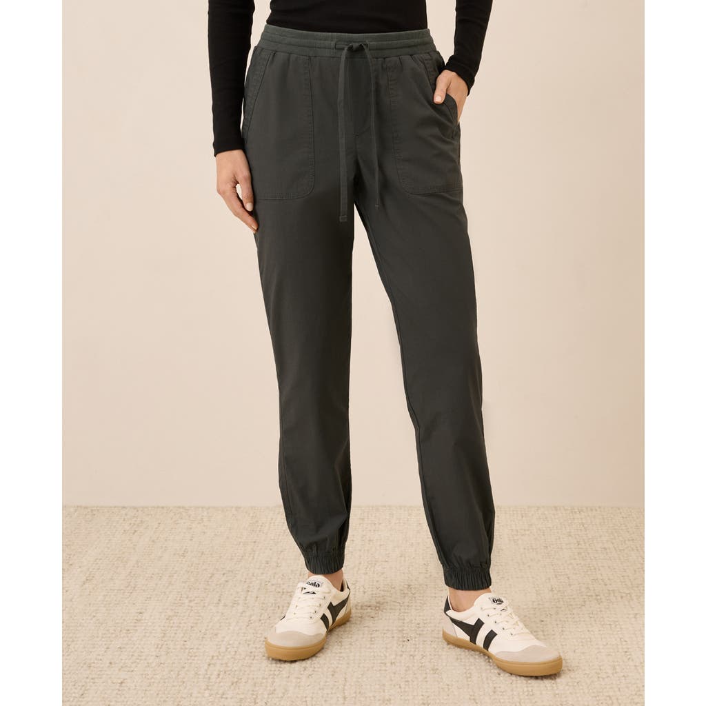 Pact Organic Cotton Monterey Poplin Jogger In Green