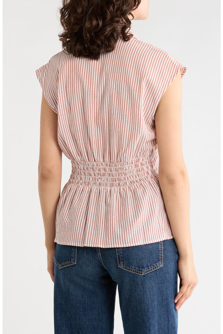 Striped Cap Sleeve Shirt, Alternate, color, CREAM/ TERRA CANDY STRIPE
