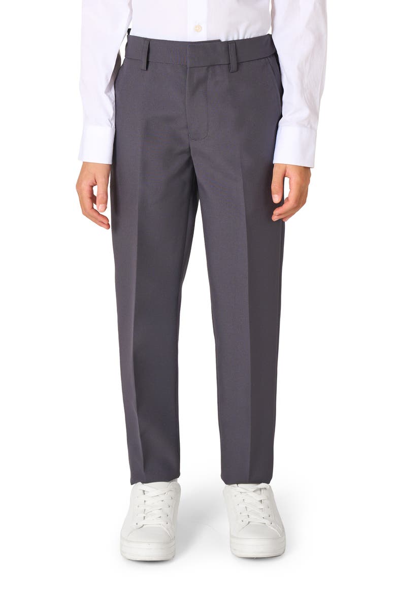 Kids' Charcool Two-Piece Suit & Tie Set, Alternate, color, GREY