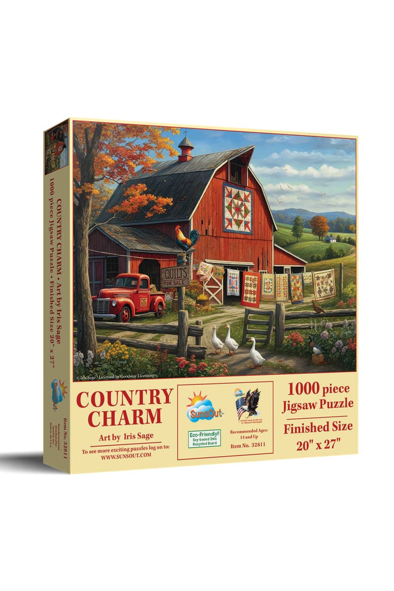 Country Charm 1000 piece Jigsaw Puzzle for Adults, Main, color, Multicolor