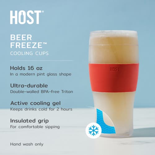 Host Beer Freeze Cooling Cup Set Of 2