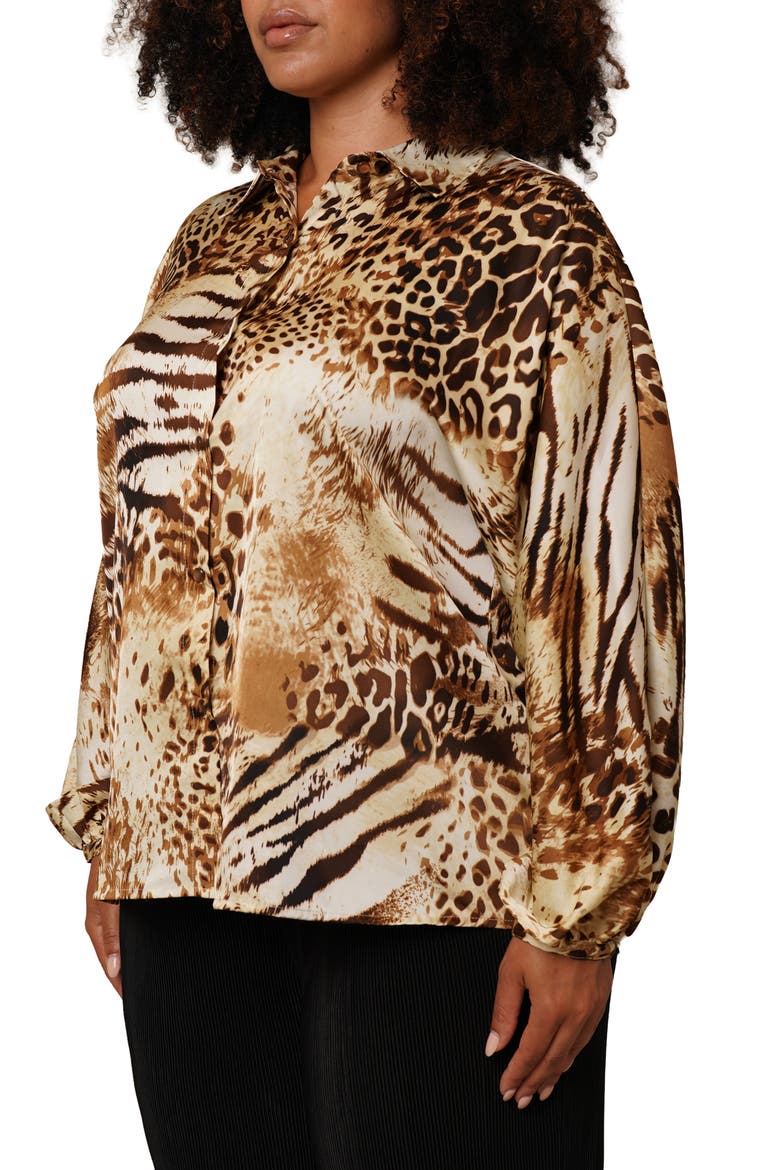 Floral Button-Up Shirt, Alternate, color, AMARA