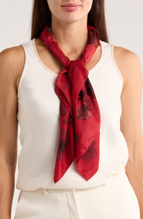 Floral Shadow Square Scarf