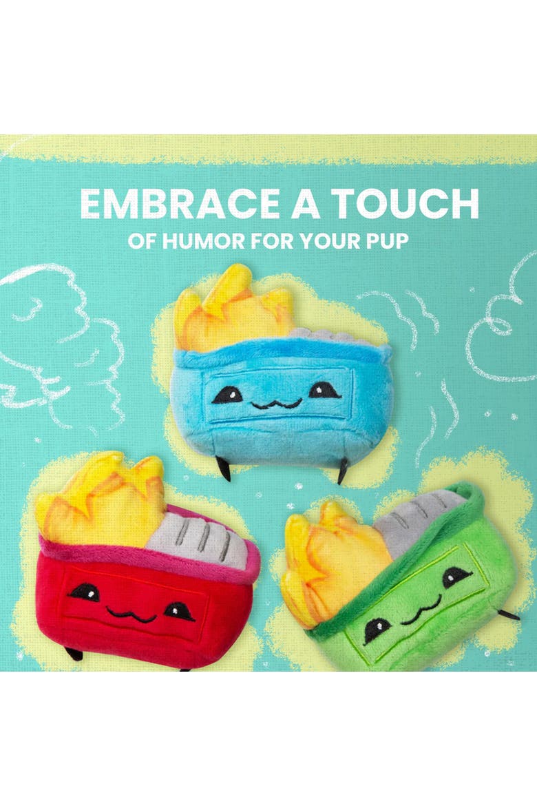 3 Pack Plush Dog Toys, Alternate, color, Multicolored