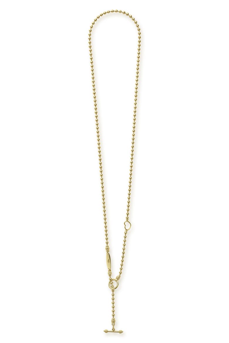 Signature Caviar Ball Chain Necklace, Alternate, color, GOLD
