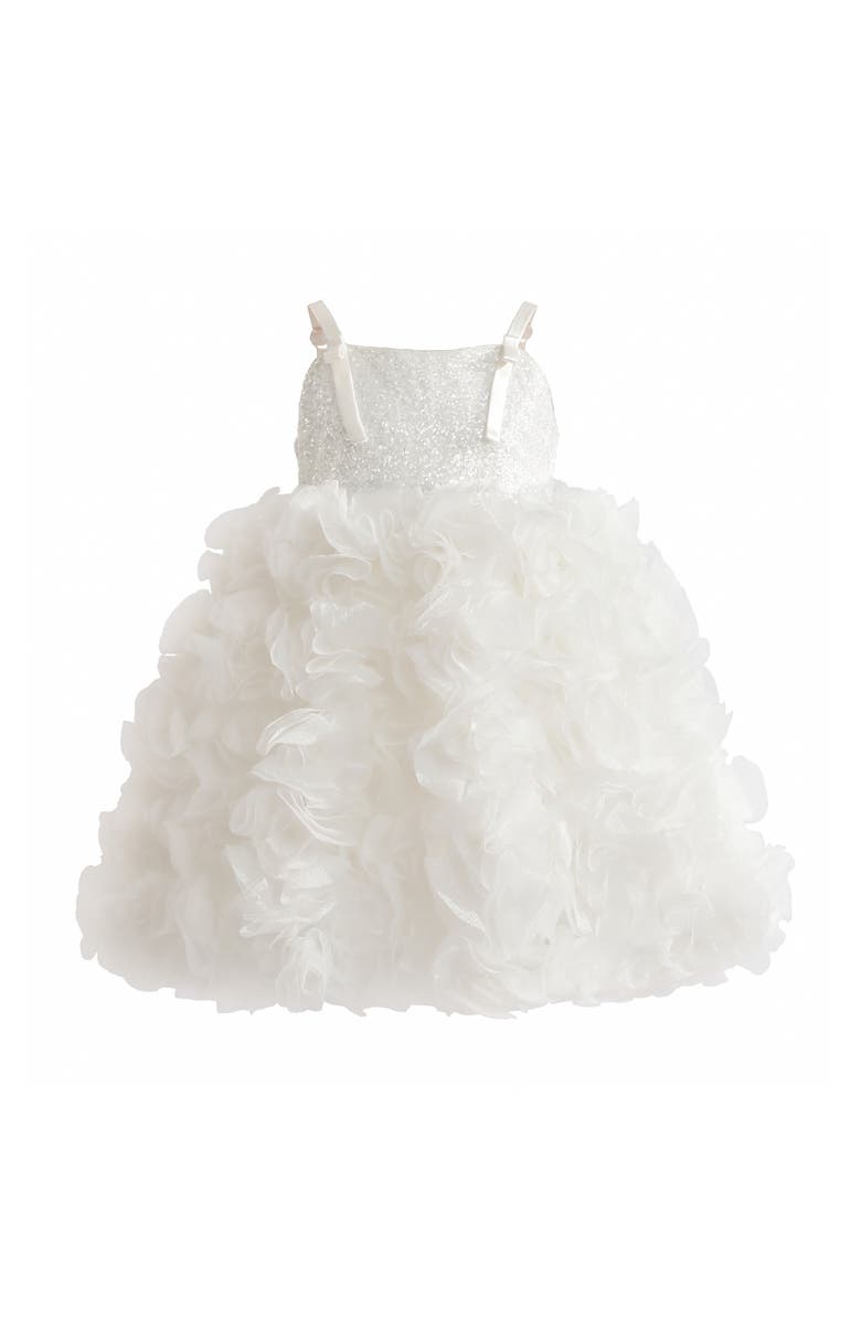 Tulleen Arabella Glitter Ruffle Dress, Main, color, White