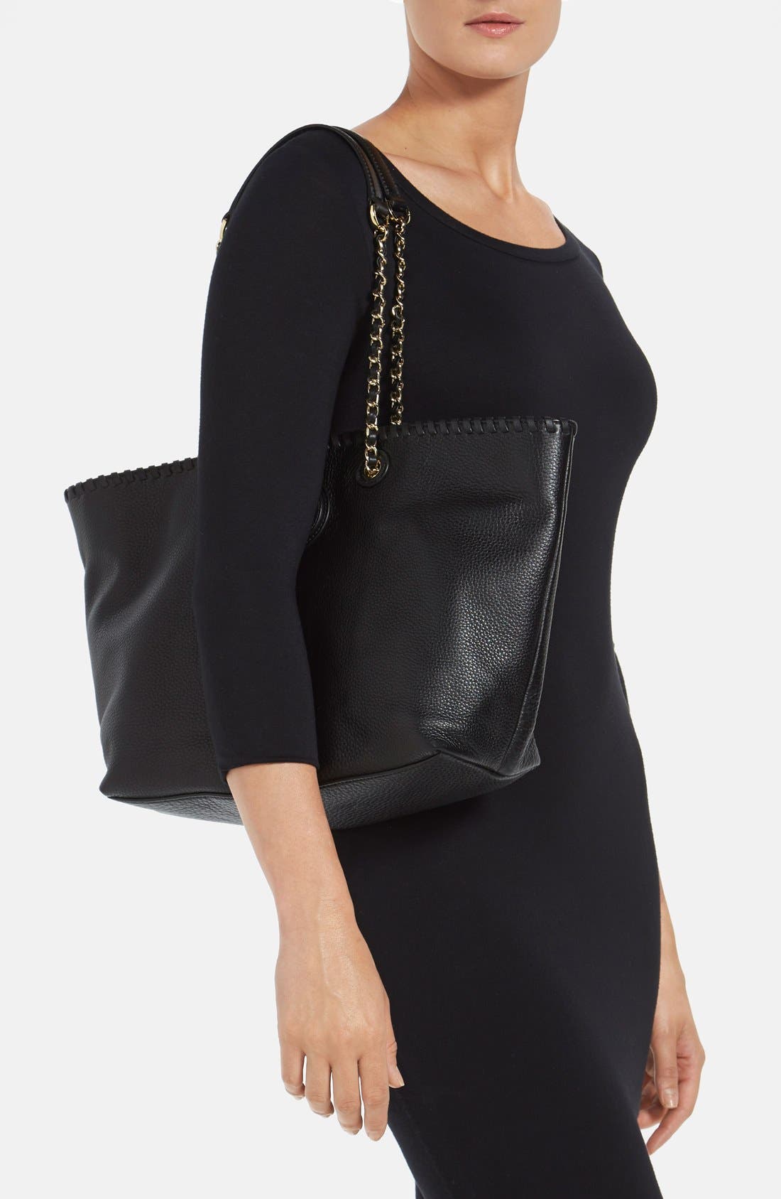 Tory Burch 'Marion' Leather Tote, Alternate, color, 