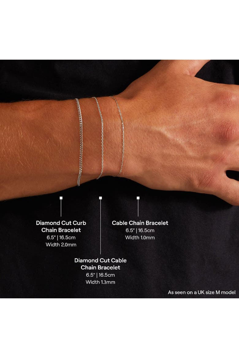 Cable Chain Bracelet, Alternate, color, Platinum