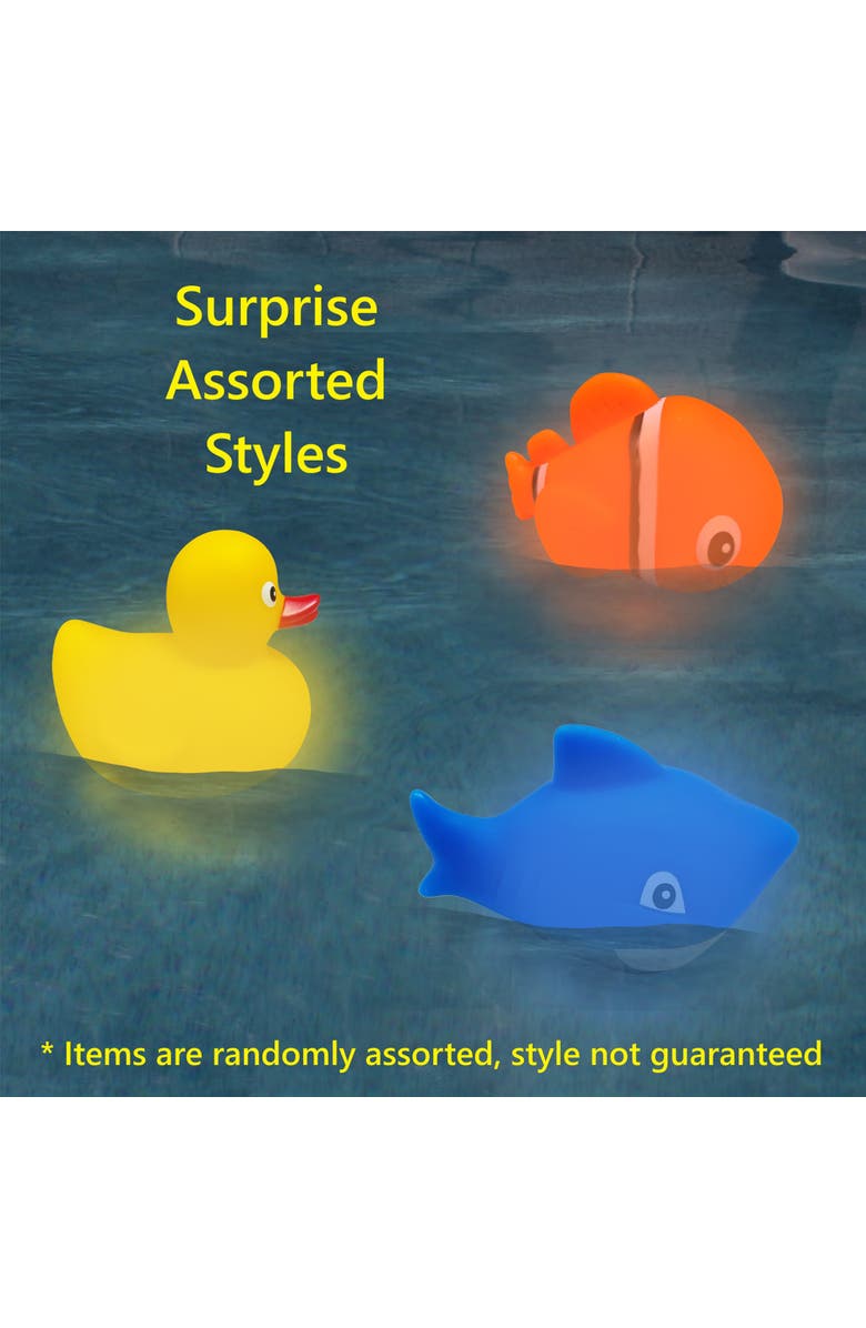 RIPPLE Led Lightup Pool Toy Duck, Shark and Clownfish, Alternate, color, Multicolored