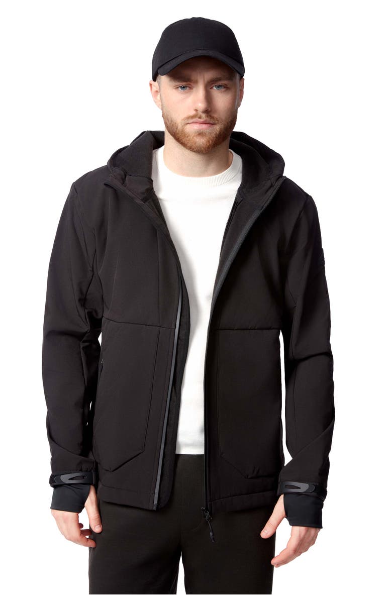 Alpine North Tofino - Men's Fleece Lined Softshell Windbreaker, Main, color, Black