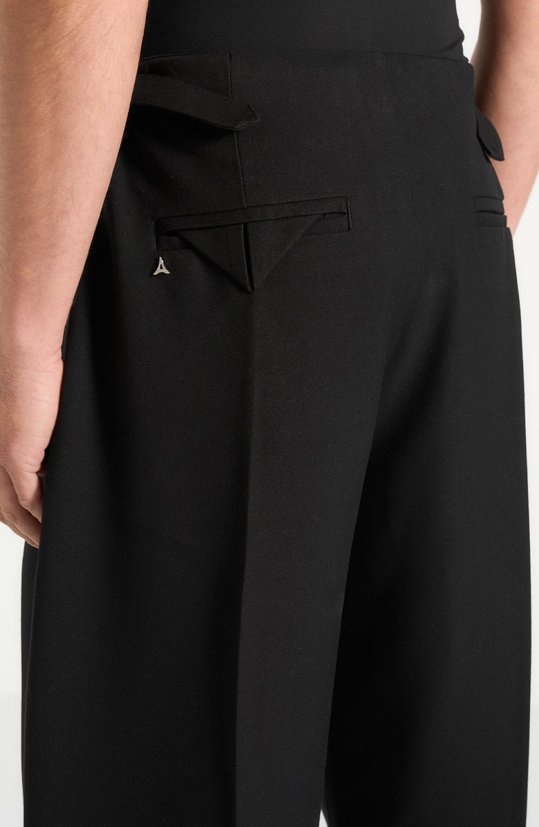 Manière De Voir Lior Box Pleat Wide Leg Trousers, Alternate, color, Black