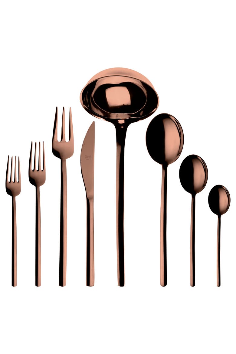 Due Flatware Set - 43 Pieces, Main, color, Bronze