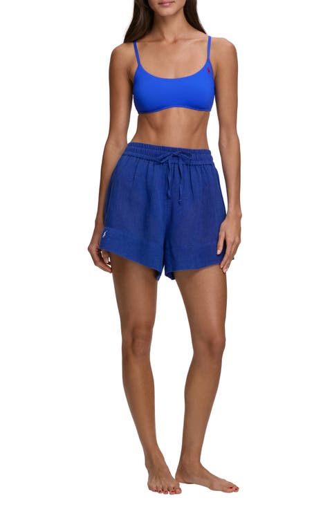 Organic Cotton & Linen Cover-Up Drawstring Shorts