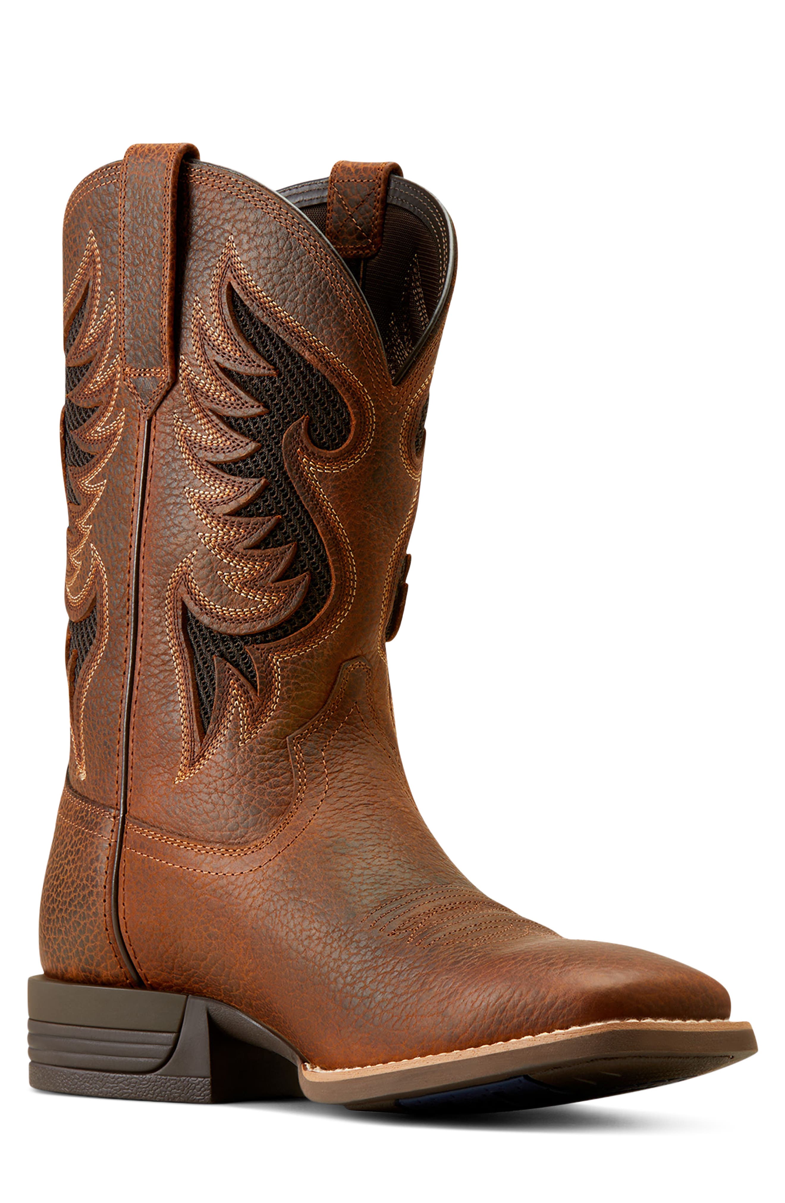 Cowpuncher VentTEK Leather Western Boot, Alternate, color, BROWN OIL
