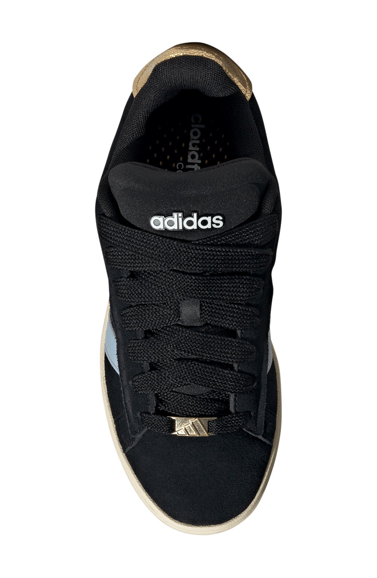 adidas Grand Court Alpha Sneaker, Alternate, color, Black/ Wonder Blue/ Gold Met