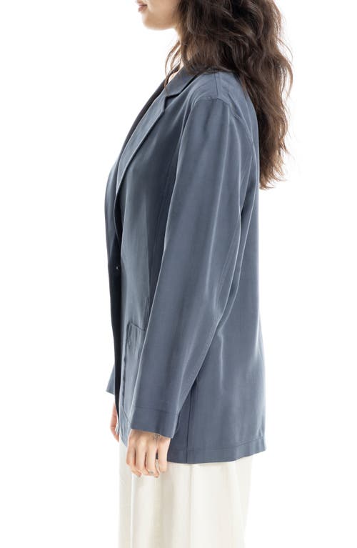 Max Studio Single Button Blazer In Blue
