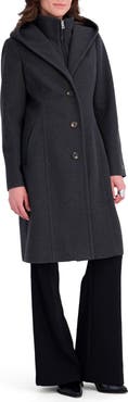 Tahari Hooded Bib Coat