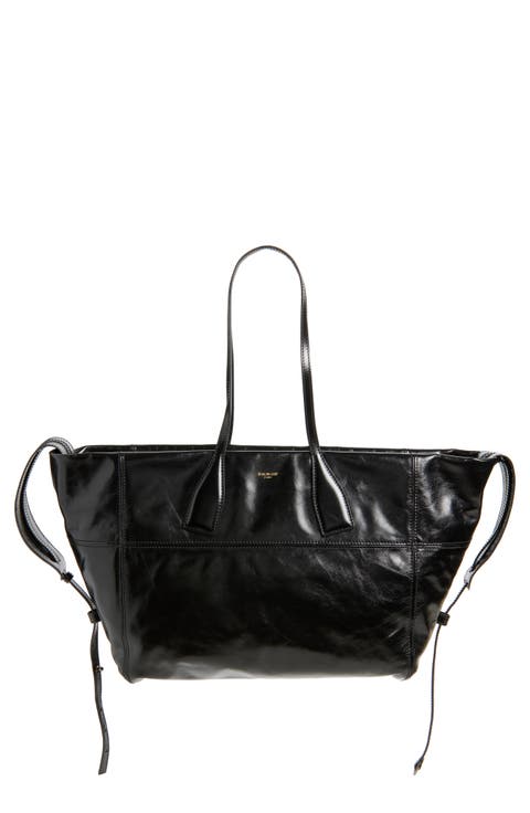 Track Shiny Leather Tote