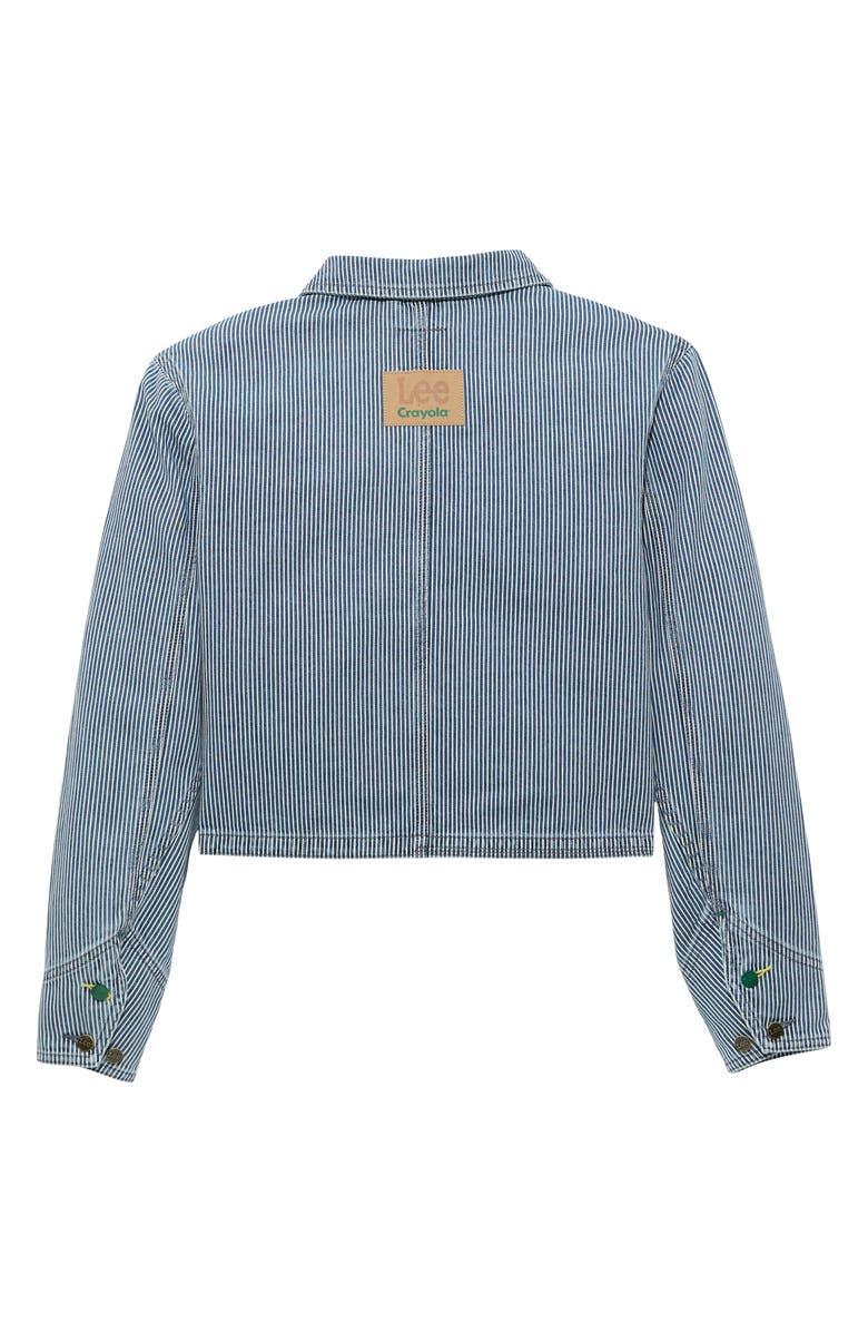 Lee x Crayola Cropped Chore Jacket, Alternate, color, Railroad Stripe