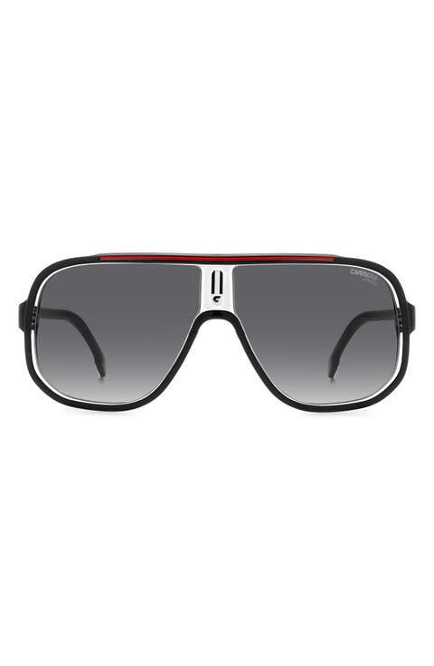 63mm Oversize Rectangular Navigator Sunglasses