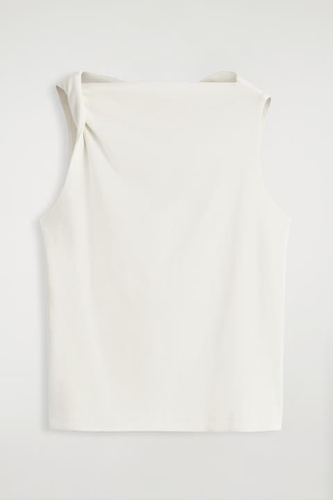 Twist-detail Cotton Top