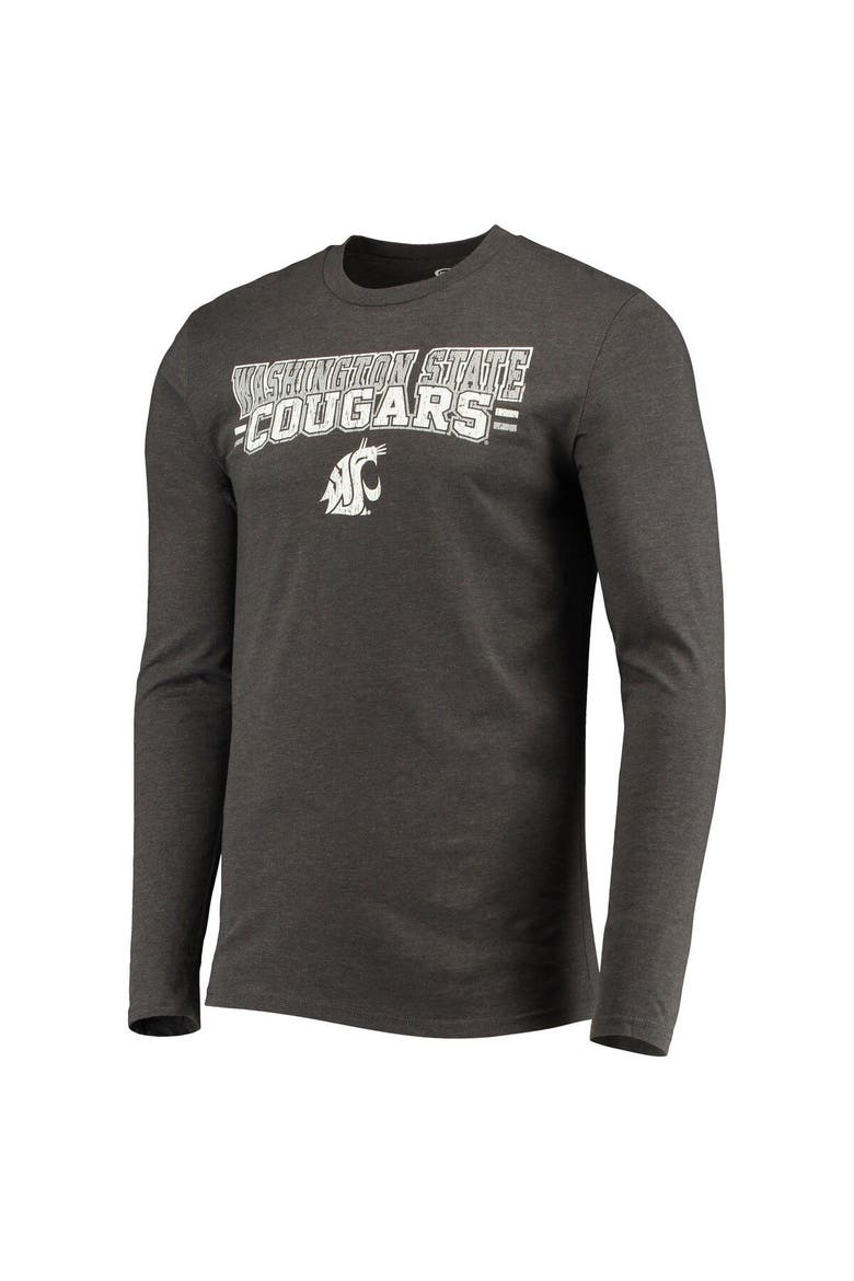 Men's Concepts Sport Crimson/Heathered Charcoal Washington State Cougars Meter Long Sleeve T-Shirt & Pants Sleep Set, Alternate, color, Crimson