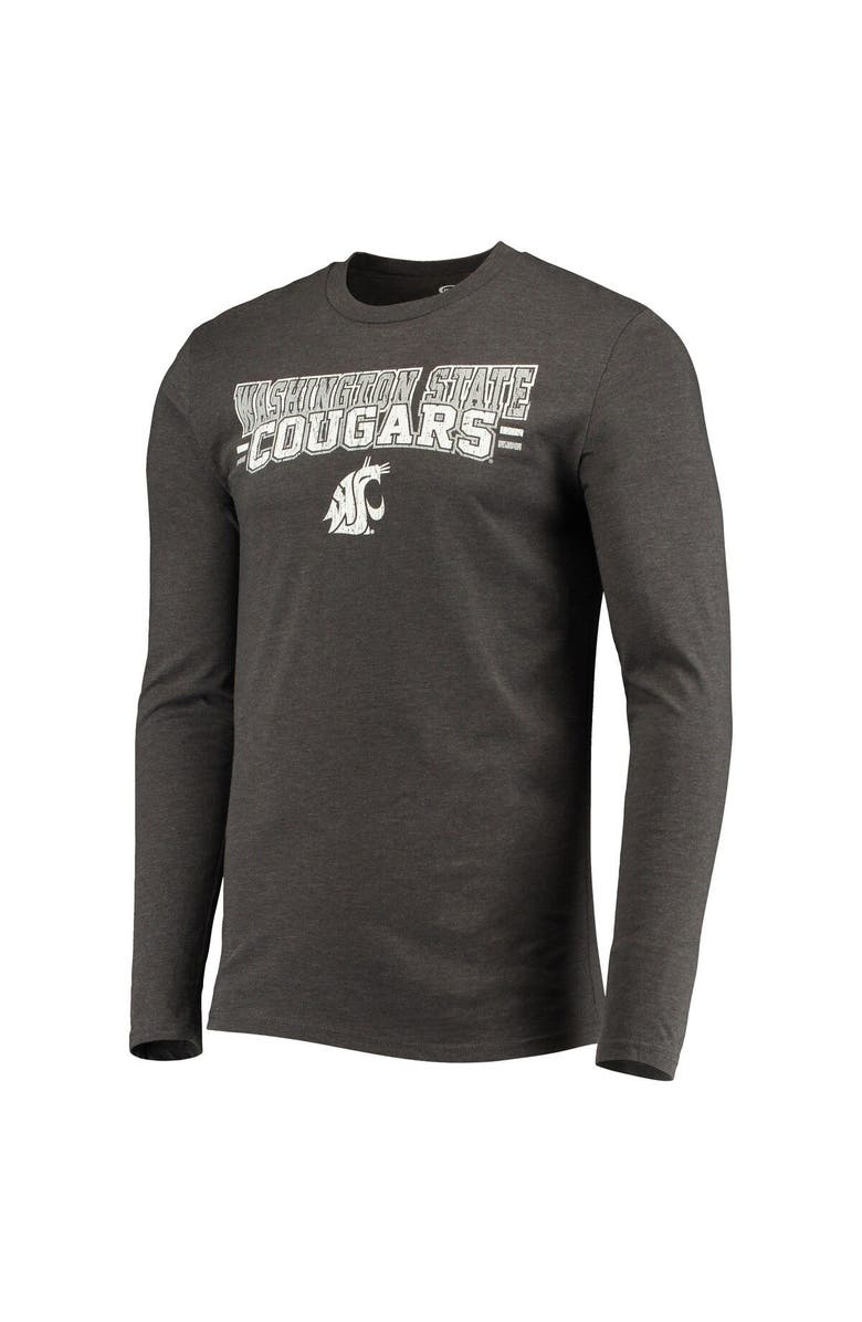 CONCEPTS SPORT Men's Concepts Sport Crimson/Heathered Charcoal Washington State Cougars Meter Long Sleeve T-Shirt & Pants Sleep Set, Alternate, color, Crimson