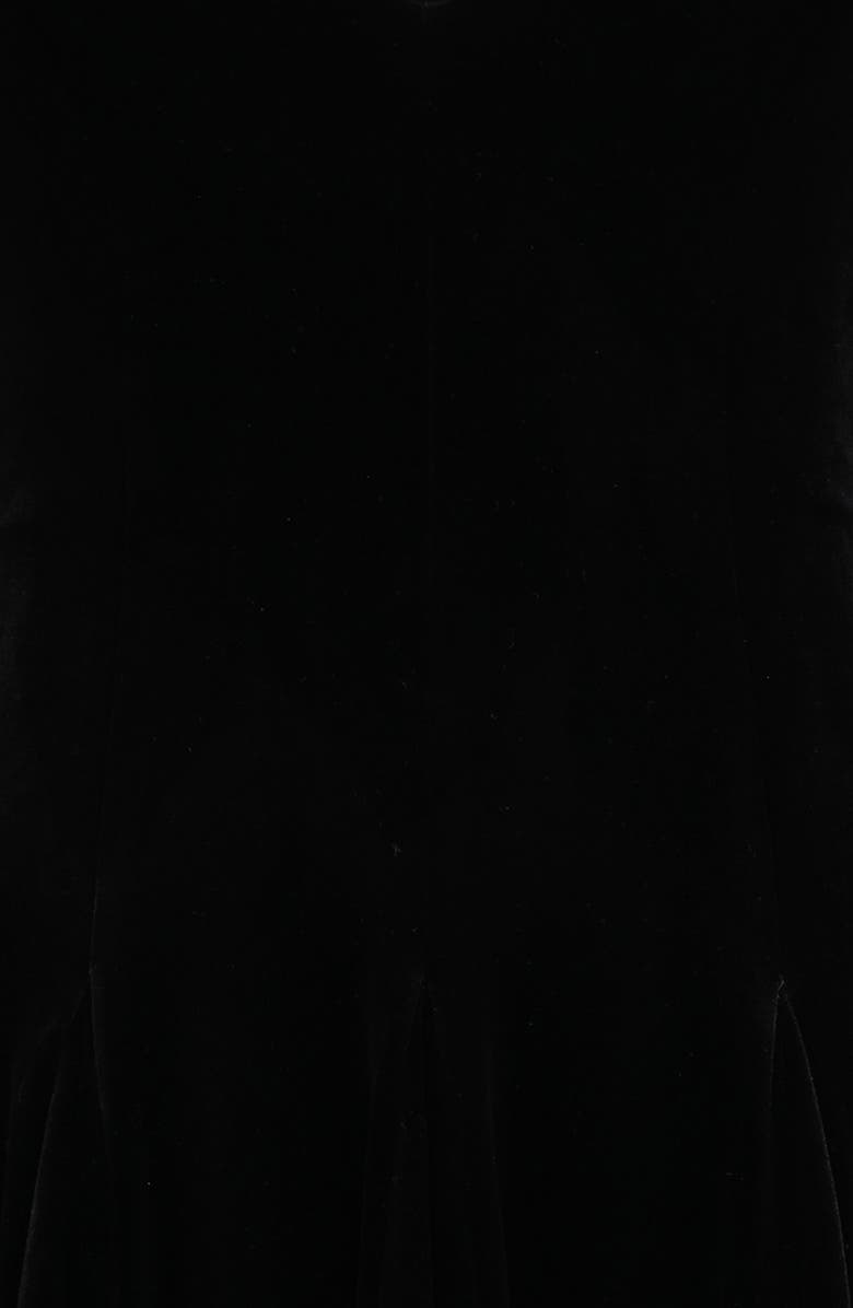 HOUSE OF CB Stella Keyhole Long Sleeve Velvet Fit & Flare Minidress, Alternate, color, Black