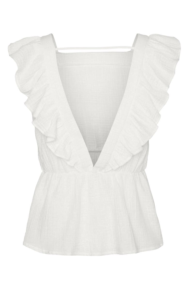 VERO MODA Natali Peplum Cotton Top, Alternate, color,