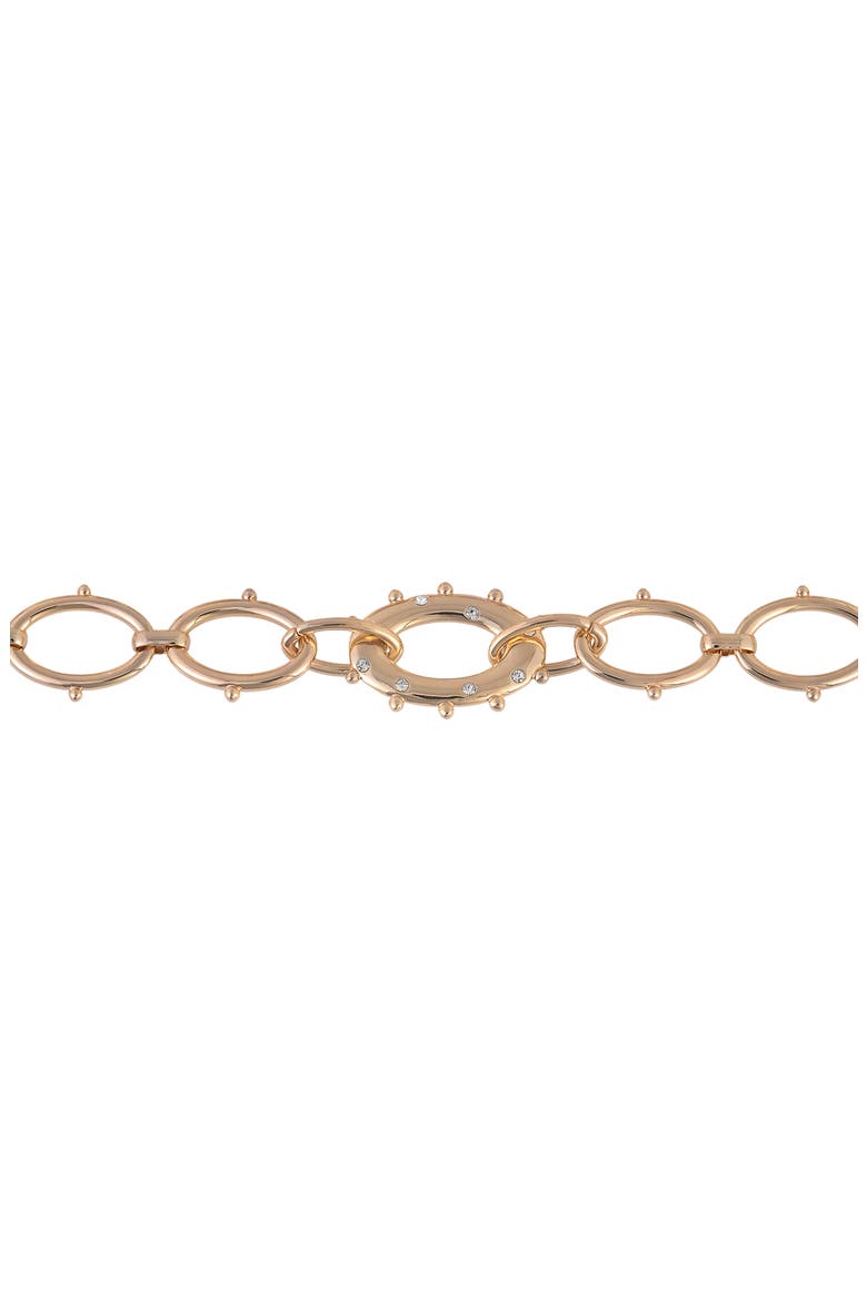 Crystal Textured Oval Link Bracelet, Alternate, color, GOLD