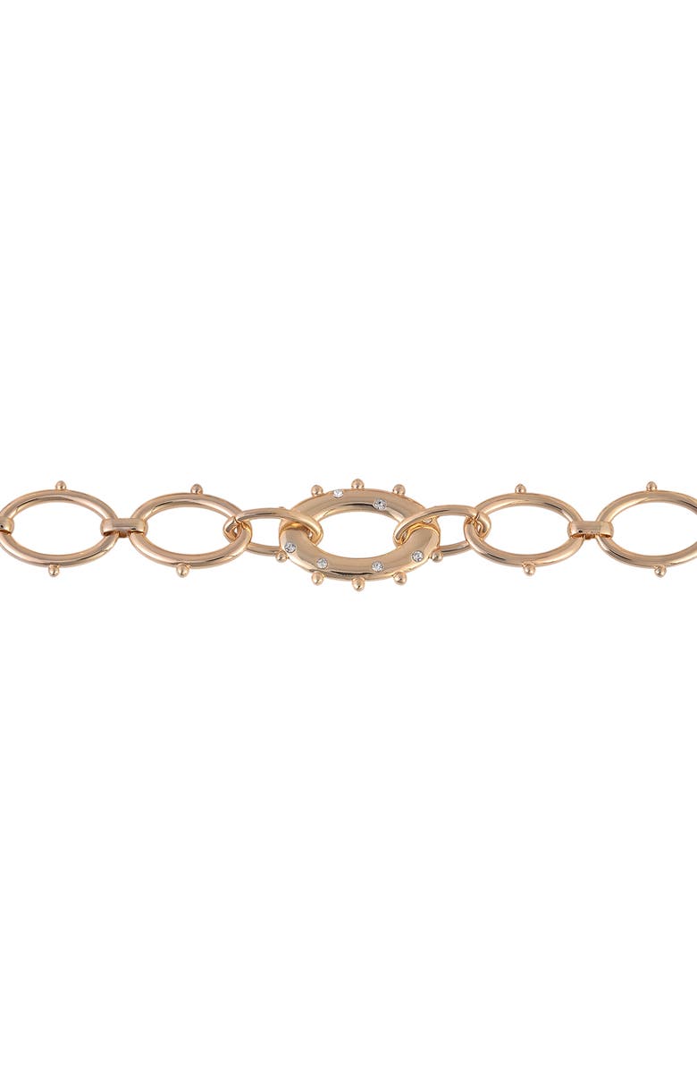 Laundry by Shelli Segal Crystal Textured Oval Link Bracelet, Alternate, color, 