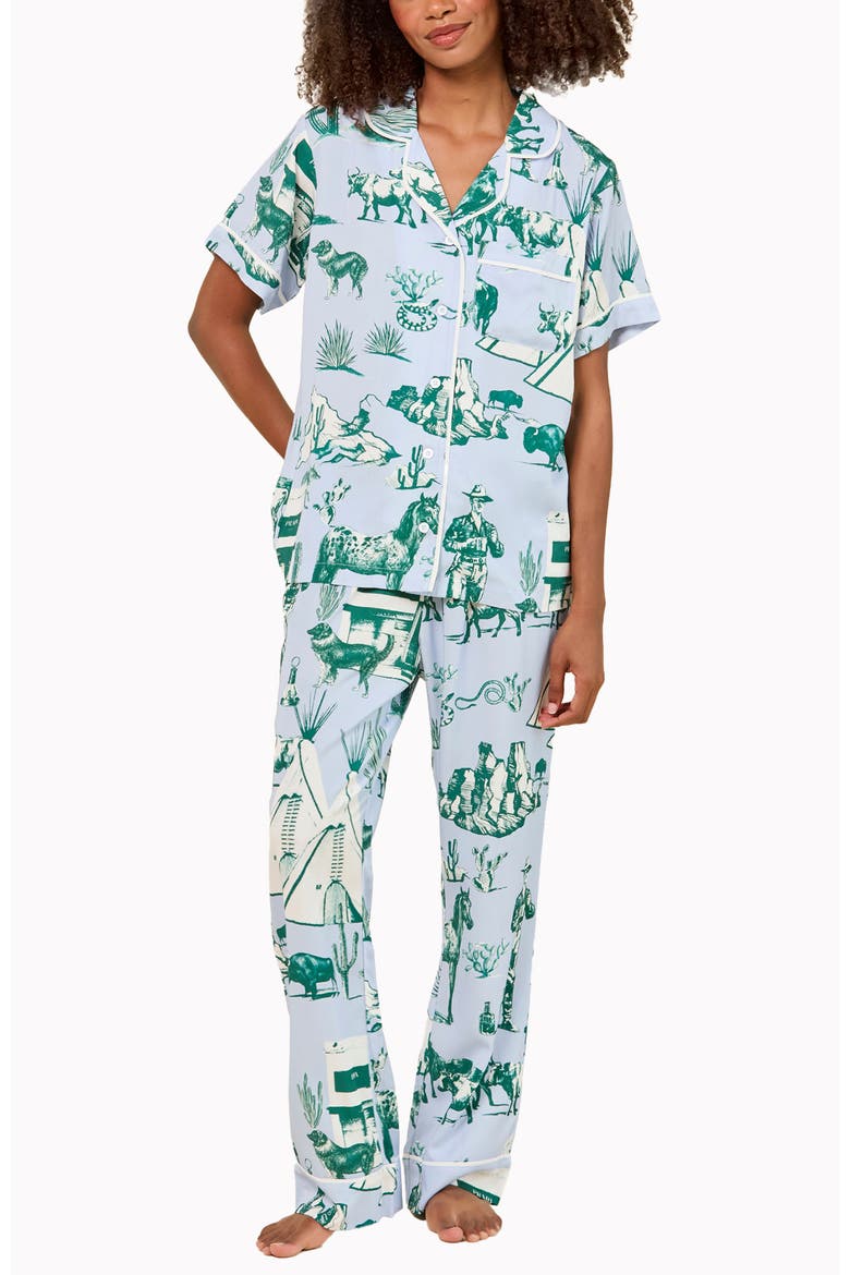 Tree Topper Sleep Shirt, Main, color, Light Blue