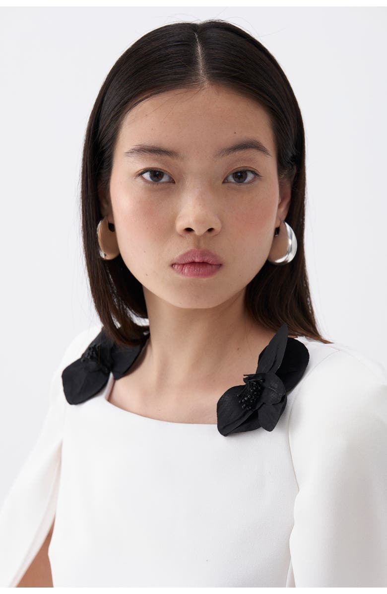 Nocturne Cape Sleeve Mini Dress, Alternate, color,