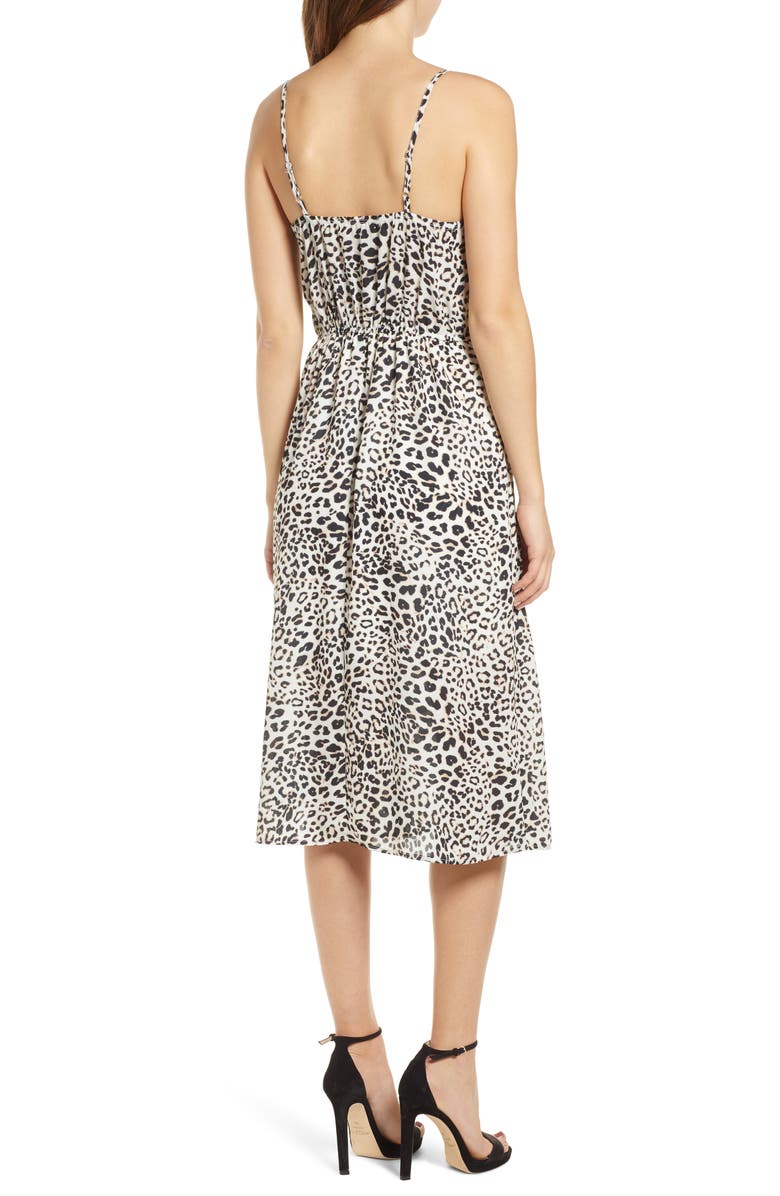 Row A Tie Front Midi Dress, Alternate, color, 