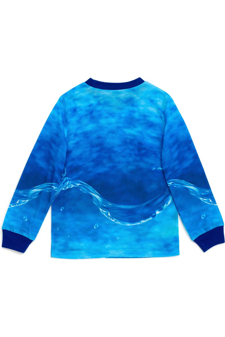 2-Piece Pajama Top and Pants Set, Alternate, color, Megalodon Blue