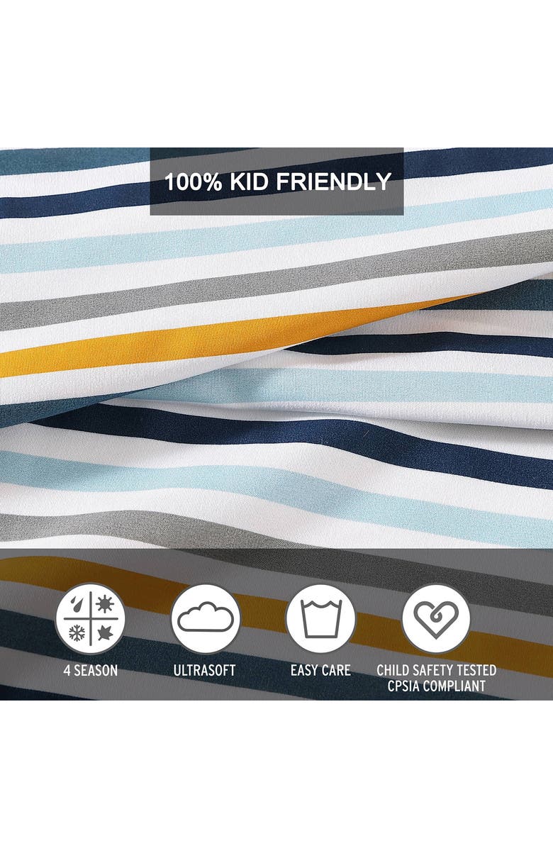 Eddie Bauer Vivid Stripe Sheet Set, Alternate, color, Navy