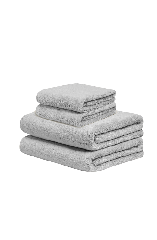 Italic Serene Ultraplush Collection Bath Essentials- 2 Bath Towels And 2 Hand Towels In Gray