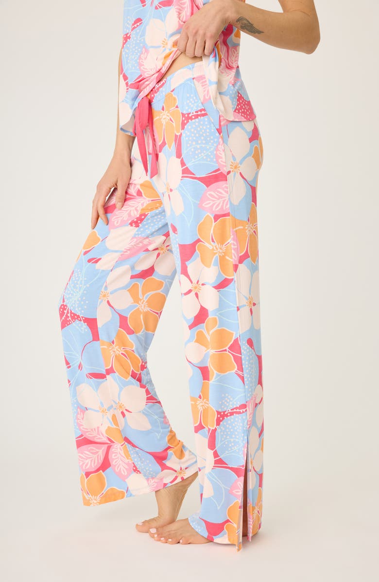 PJ Salvage Tropical Dreams Pajama Pants, Alternate, color, Blue Multi