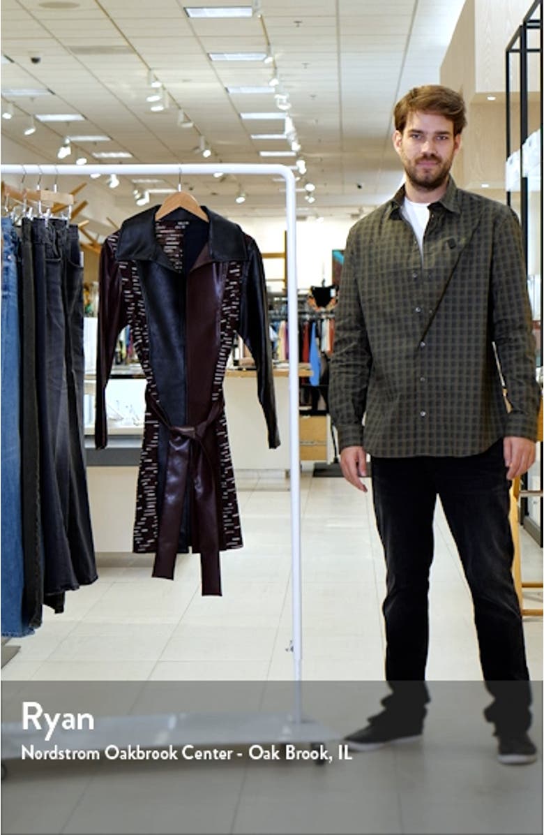 Knit Panel Faux Leather Coat, sales video thumbnail