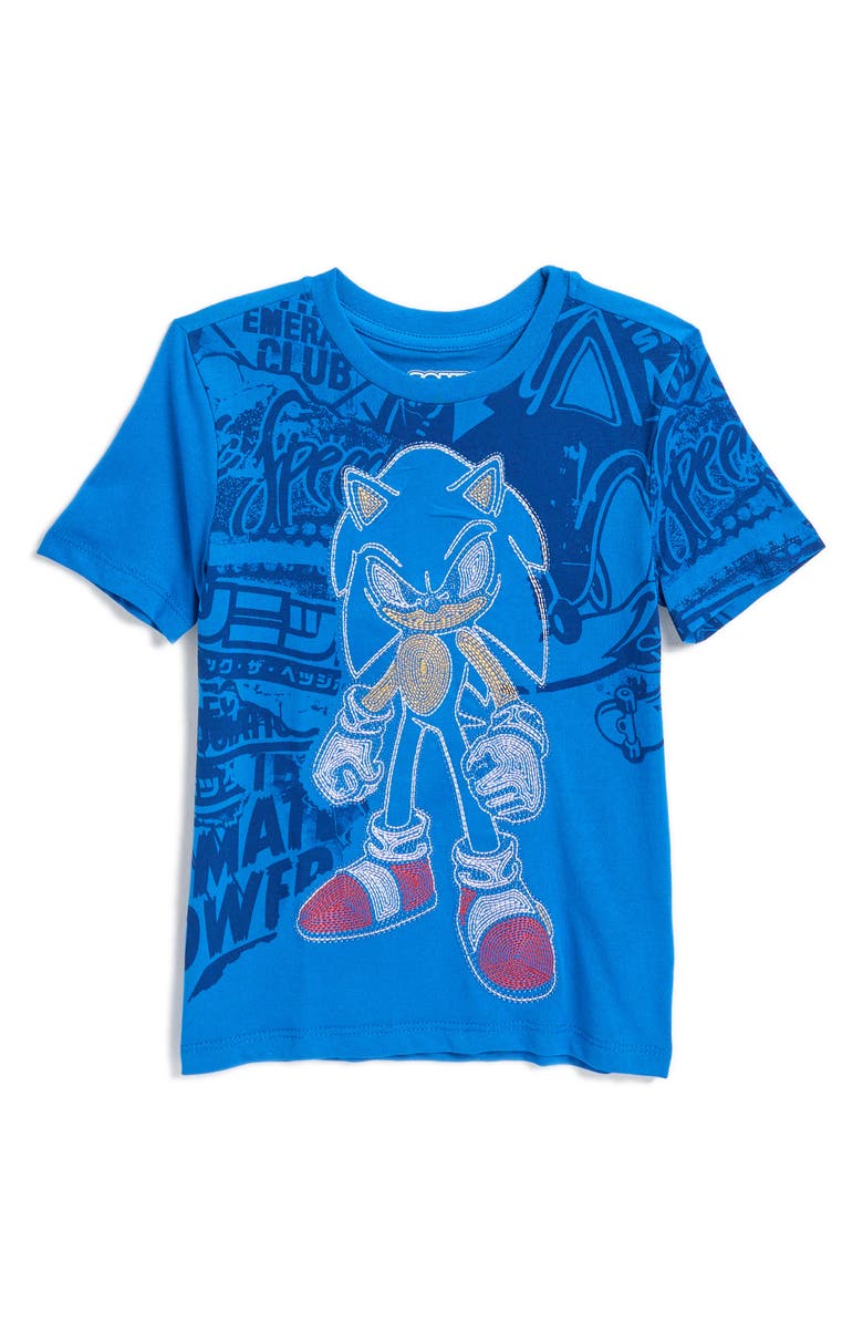 Freeze Kids' Sonic the Hedgehog Embroidered Graphic T-Shirt, Main, color, 