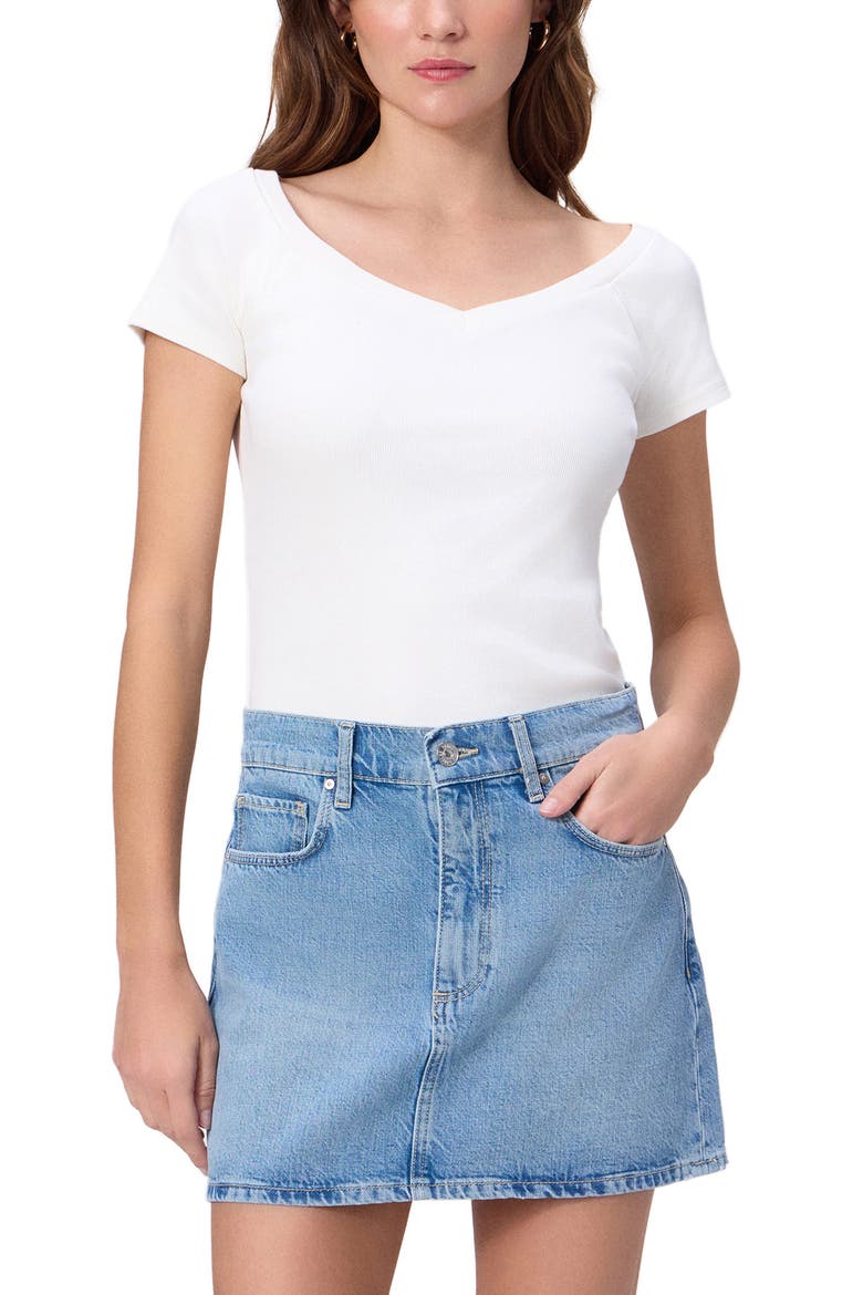 Bobbie Denim Miniskirt, Alternate, color, DEL AMO