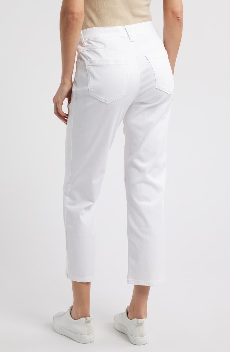 Wit & Wisdom High Waist Straight Leg Stretch Twill Pants, Alternate, color, Optic White