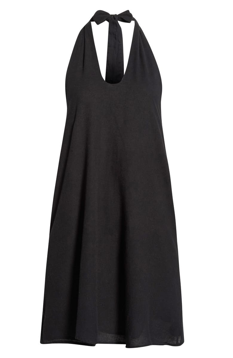 Elan Halter Open Back Cover-Up Dress, Main, color, Black