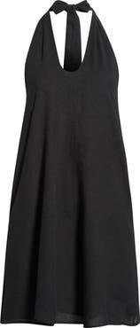 Elan Halter Open Back Cover-Up Dress