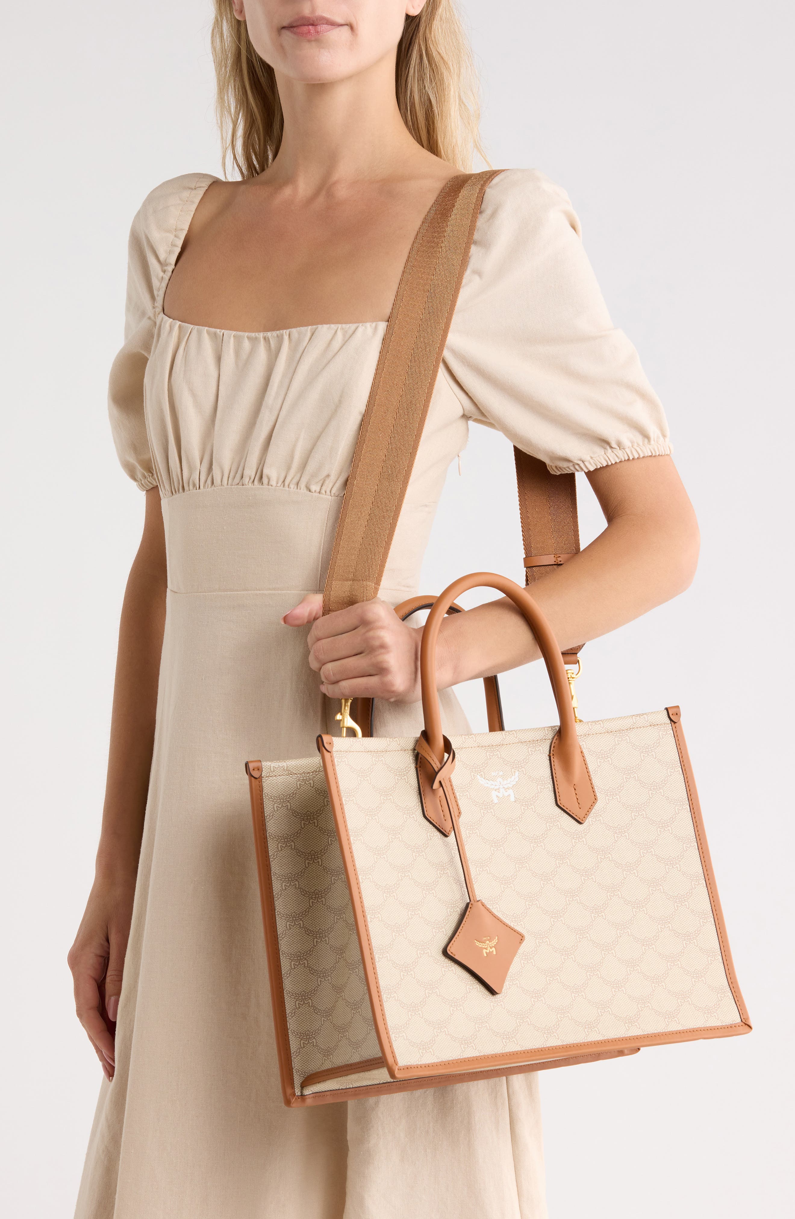 Medium Himmel Lauretos Coated Canvas Tote, Alternate, color, OATMEAL