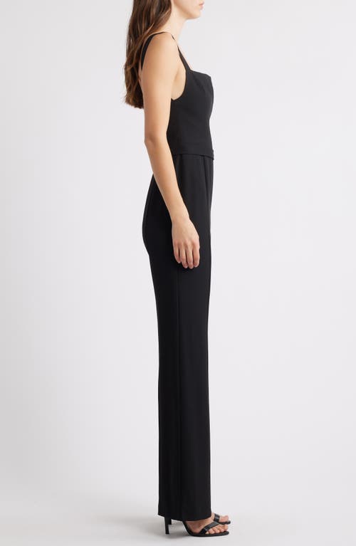 Black Halo Zorach Square Neck Jumpsuit In Black