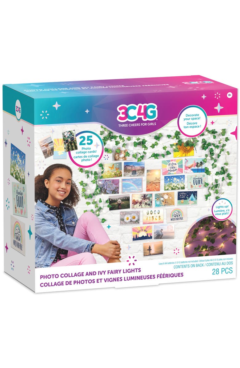 Three Cheers For Girls Make It Real Photo Collage & Ivy Fairy Lights Set, Main, color, Multicolored