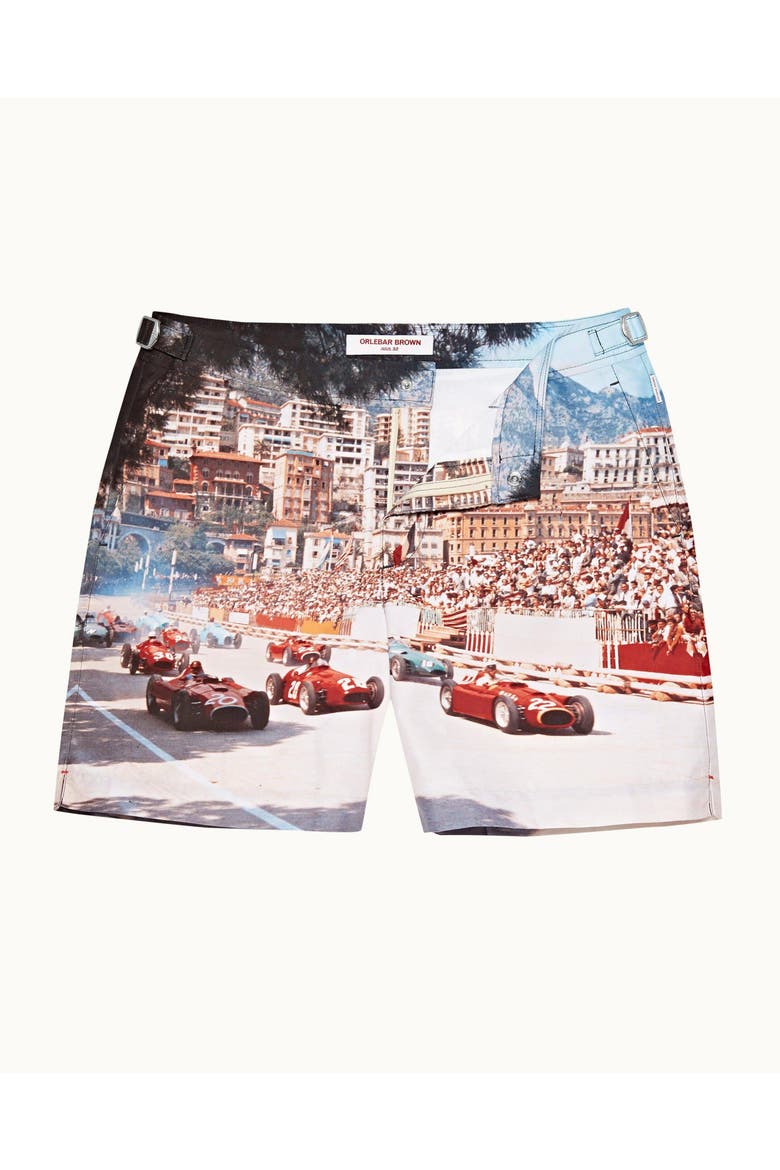 Bulldog Mid-Length Swim Shorts, Alternate, color, START YOUR ENGINES