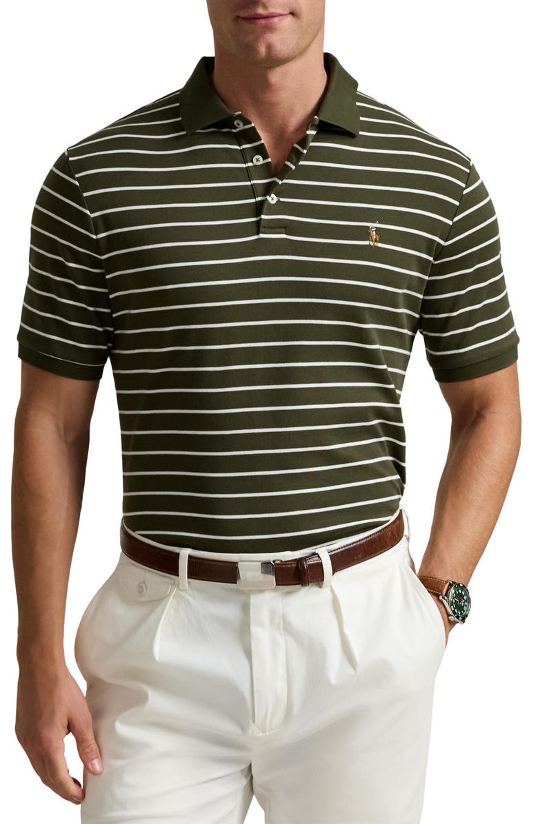 Polo Ralph Lauren Stripe Cotton Interlock Polo, Main, color,