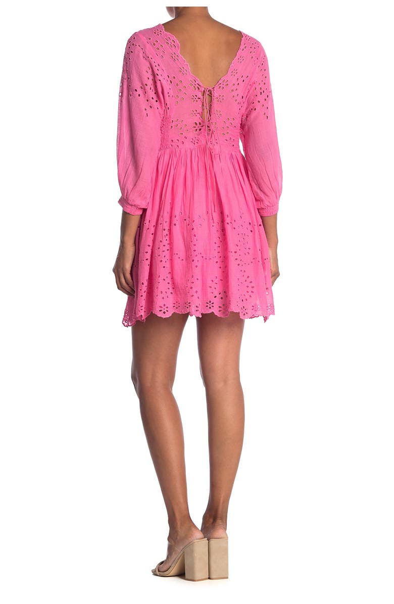 Free People Lottie Long Sleeve Minidress, Alternate, color,